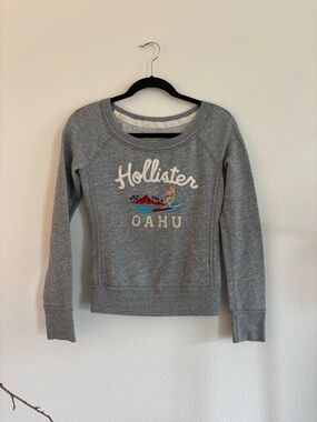 Y2K Hollister Embroidered Oahu Scoop Neck Sweatshirt size small
